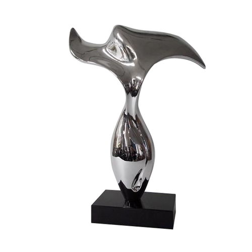 深圳樹脂雕塑廠供應(yīng)樹脂電鍍金抽象簡約工藝品擺件品種齊全可來圖