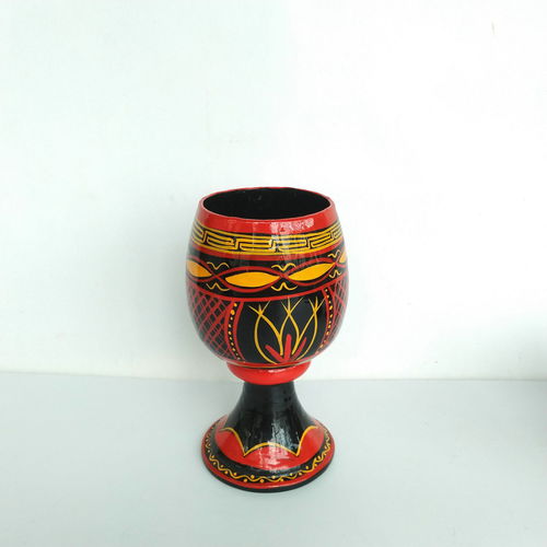 四川大涼山西昌特產(chǎn)彝族民間漆器彩繪手工藝品實木酒杯白酒杯杯子