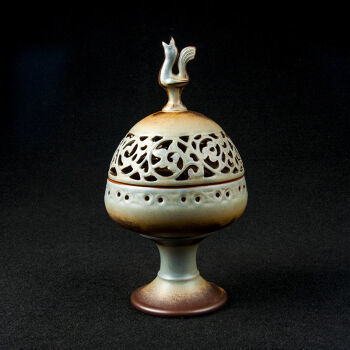 【宗教文化】二祖禪堂佛法加持陶瓷香爐擺件-京東珍品拍賣