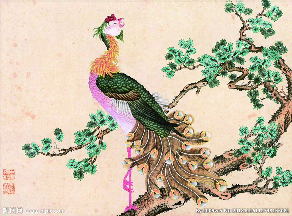 鳳凰圖設計圖__繪畫書法_文化藝術_設計圖庫