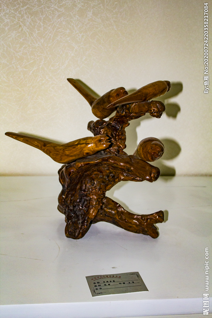 根雕小鳥攝影 傳統藝術與現代視覺的交融